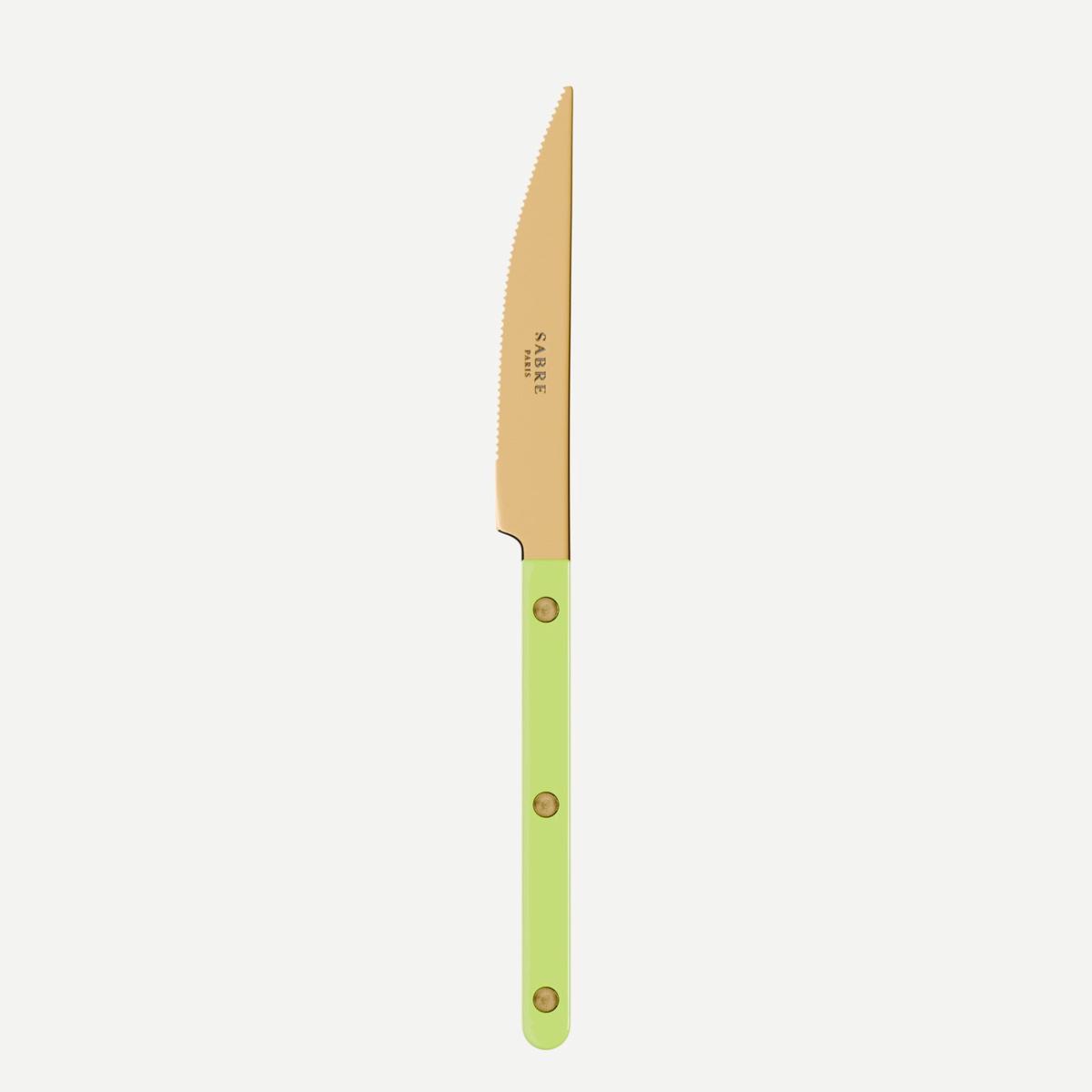 Bistrot Gold color Solid, Lime - Dinner knife