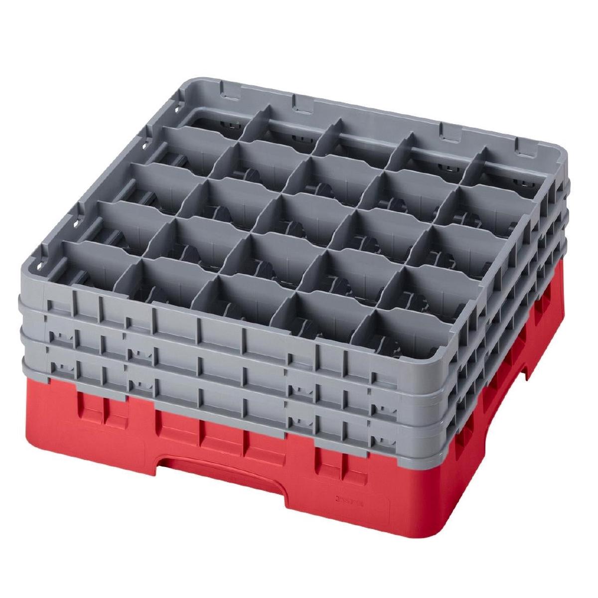 Cambro Camrack Red 25 Compartments Max Glass Height 197mm - CZ101