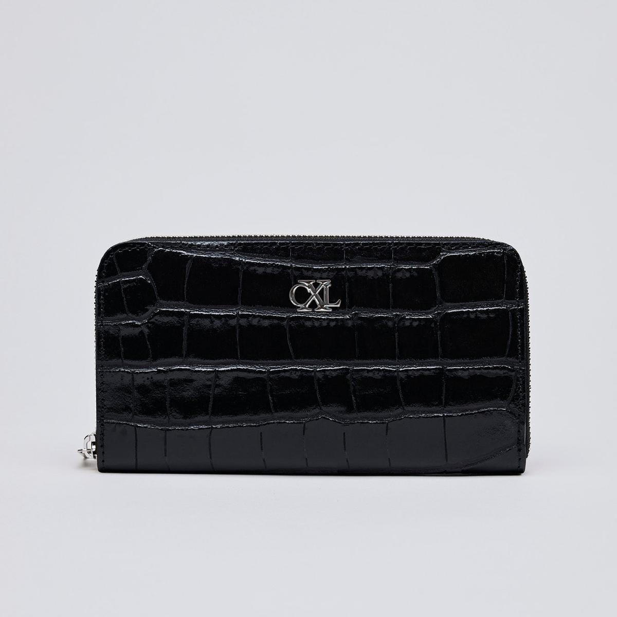 Croco leather wallet - Concorde - Black