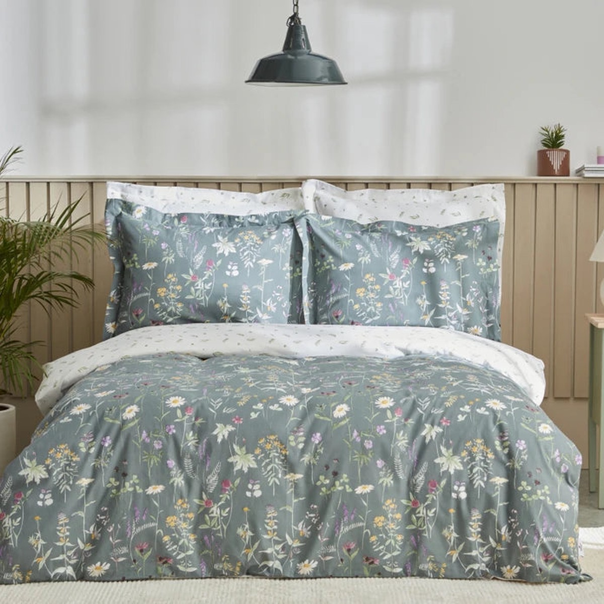 Karaca Home Evergreen 100% Turkish Cotton Duvet Cover Set, Single, Green