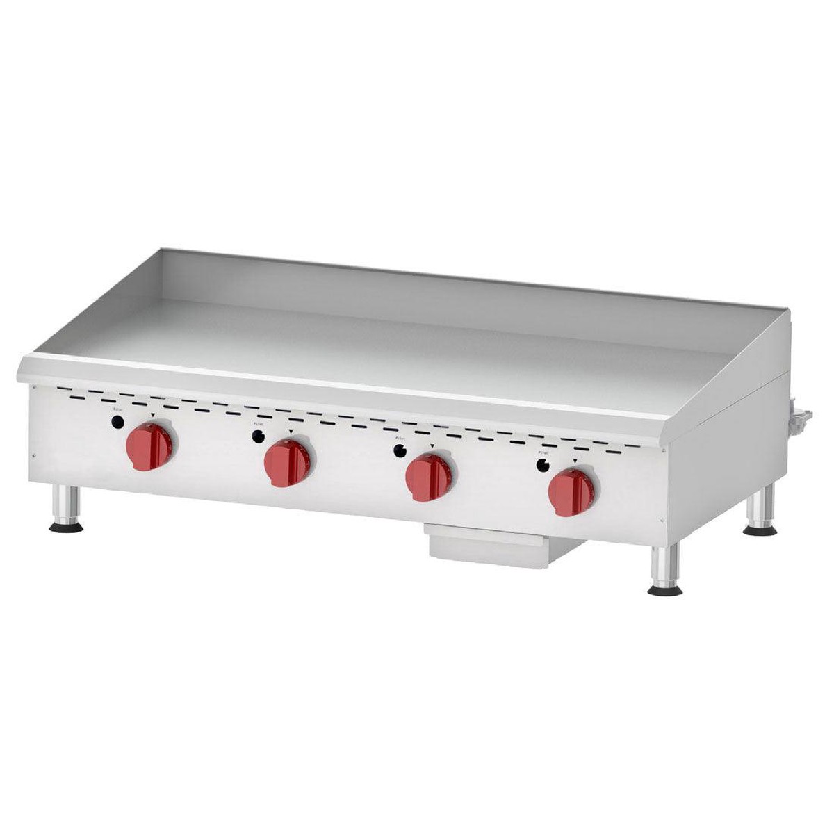 Nella 48" Countertop Stainless Steel 4-Burner Gas Griddle With Thermostatic Control - 120,000 BTU - G48T