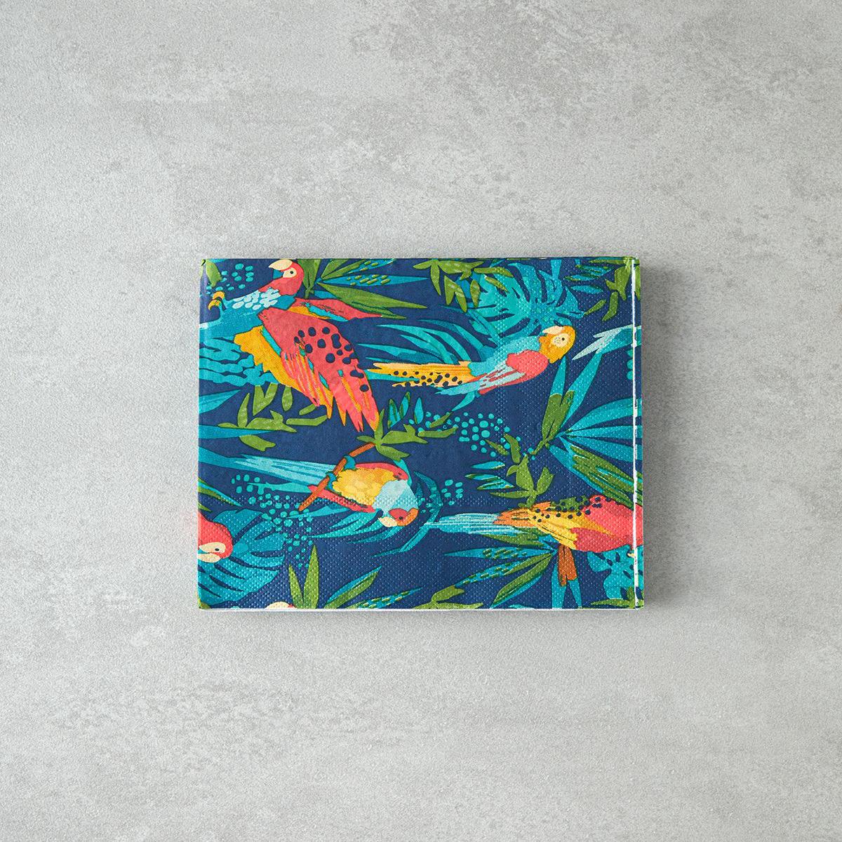 Professional Black Parrot Design Paper Napkins 20 Count