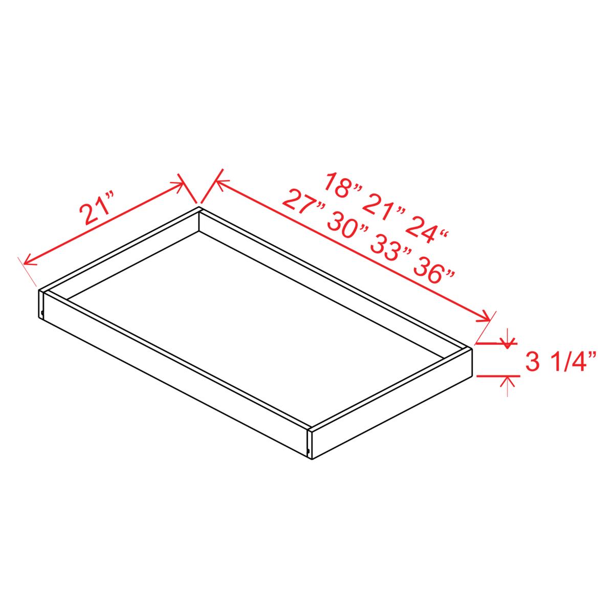 Slim Shaker White Dove Roll Out Tray - Fits B33 Pre-Assembled