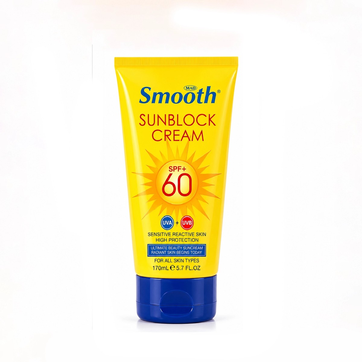 SM474 Smooth Sunblock Cream SPF 60 170ml Broad Spectrum UVA/UVB Protection