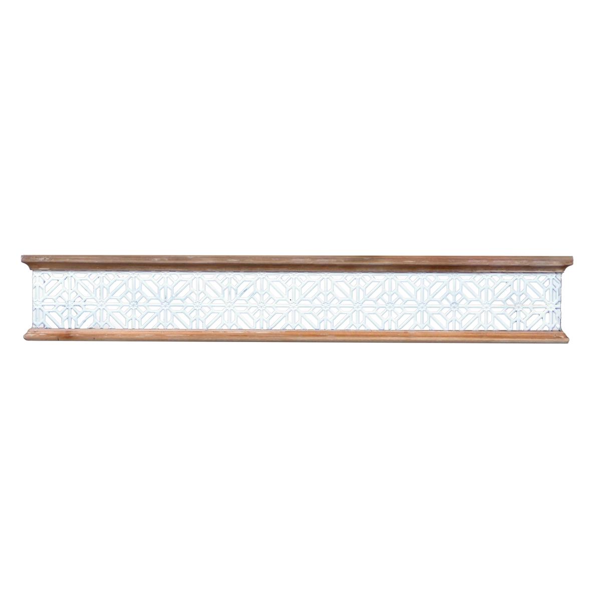 Wd. Shelf W/Mtl Embossed Lattice 36"