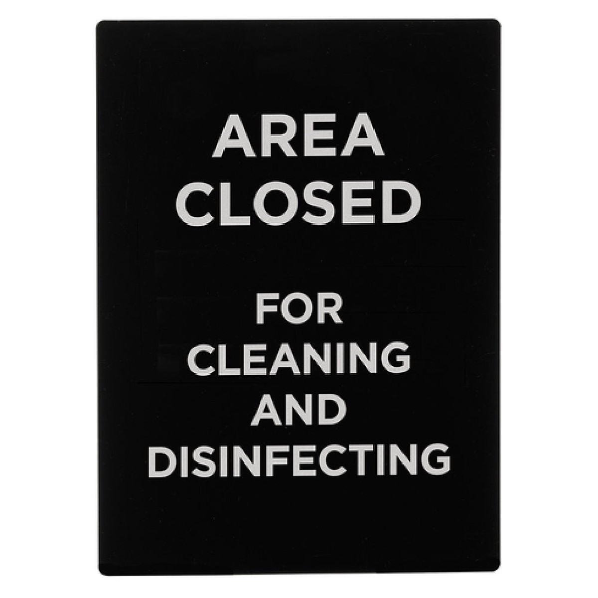 Winco SGN-807 8-1/2 Inch Informational Sign Area Closed For Cleaning and Disinfecting