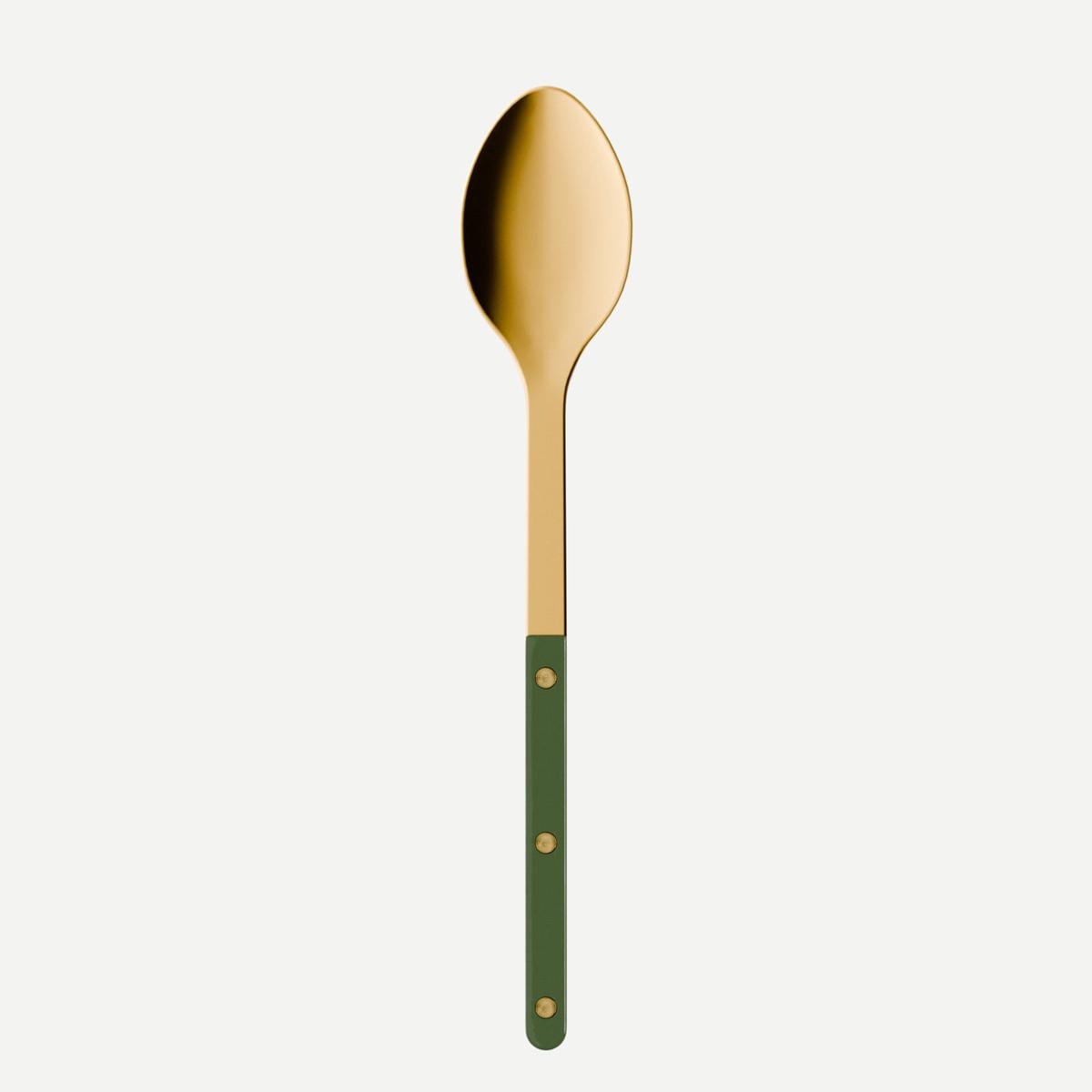 Bistrot Gold color Solid, Green - Serving spoon