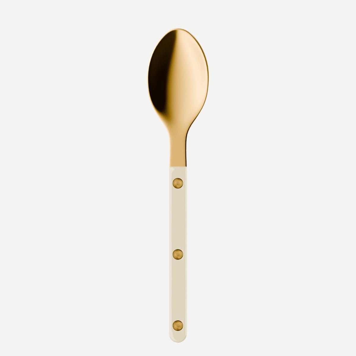 Bistrot Gold color Solid, Ivory - Teaspoon