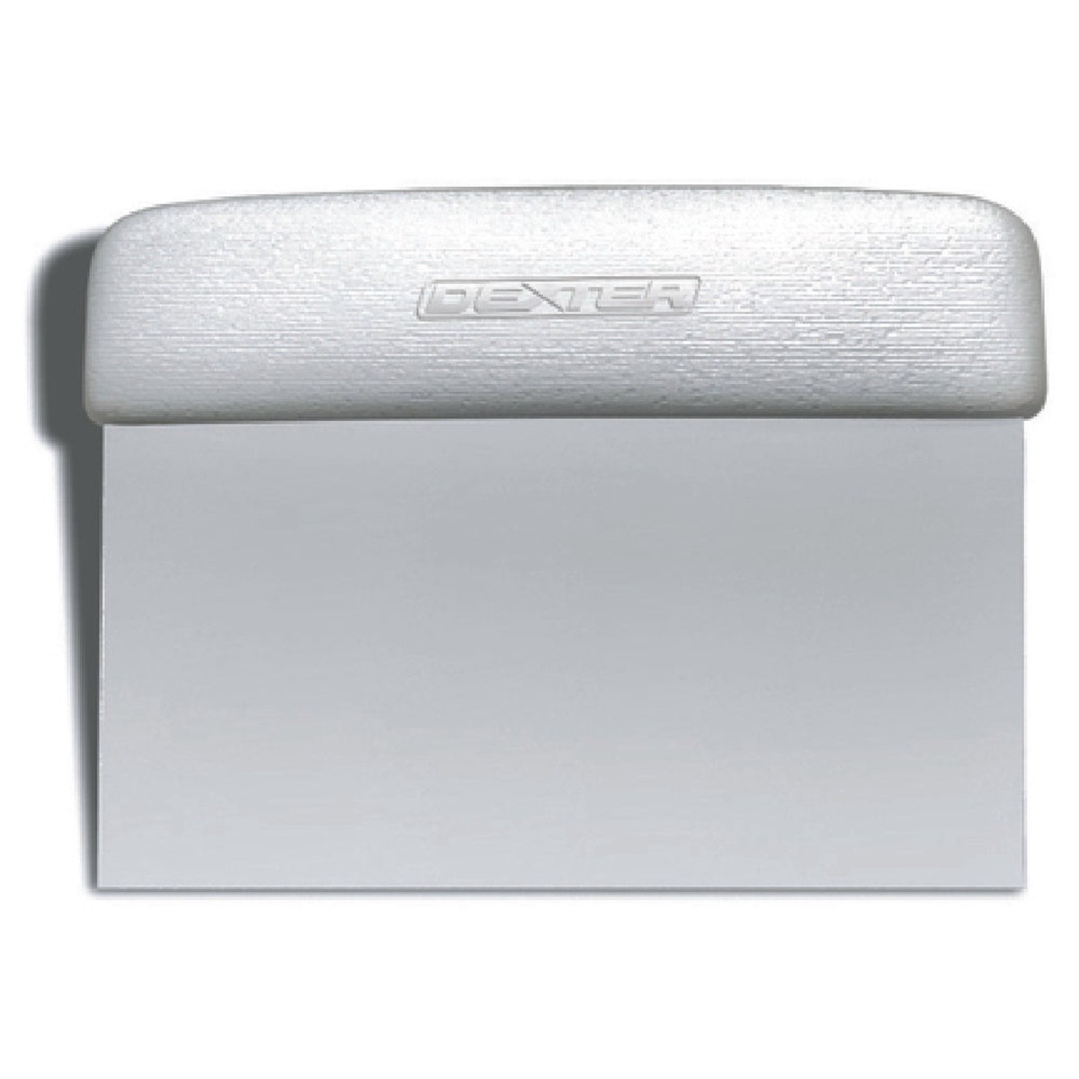 Dexter Russell S196 6 Inch Dough Cutter Scraper Stainless Steel Blade Polypropylene White Handle