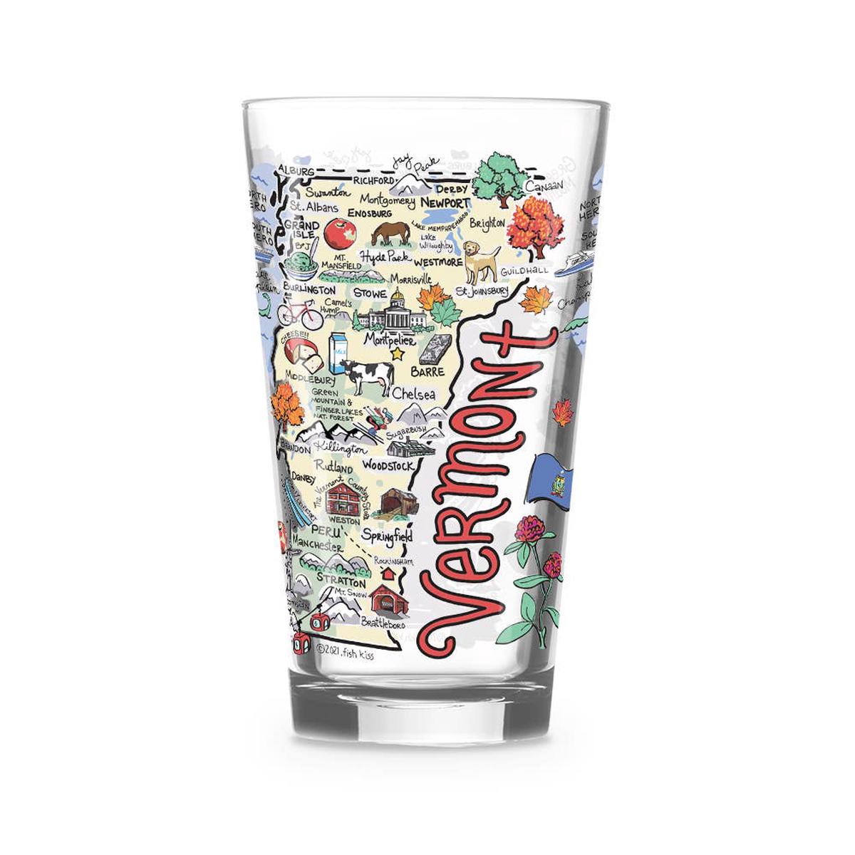 Fishkiss Vermont 16oz Glass