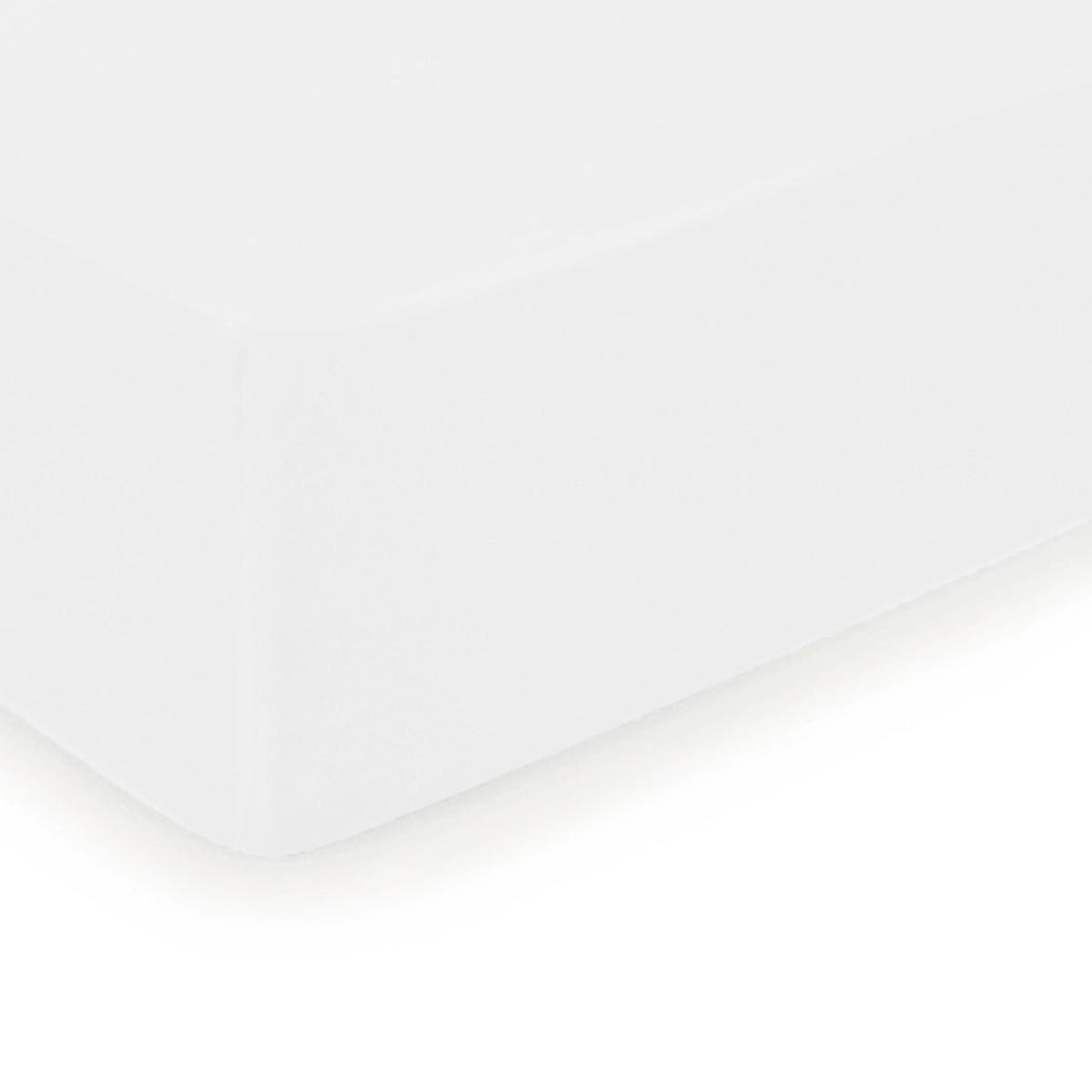 Fitted sheet - 100% cotton satin - White