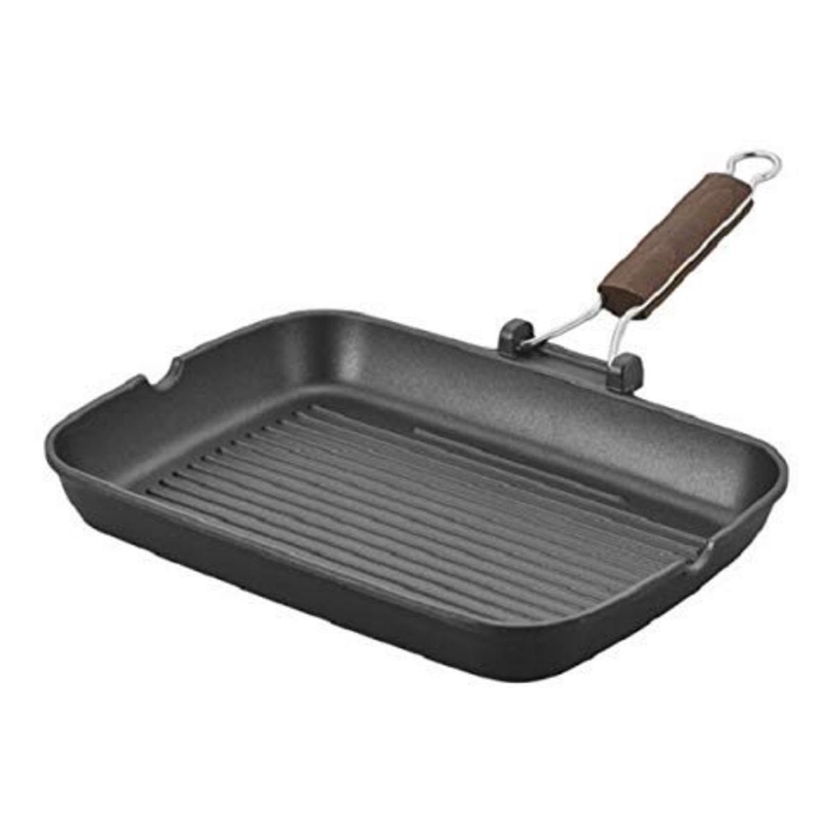 Grilling Pan With Handle, Blacksize: 35 X 25.5 Cm