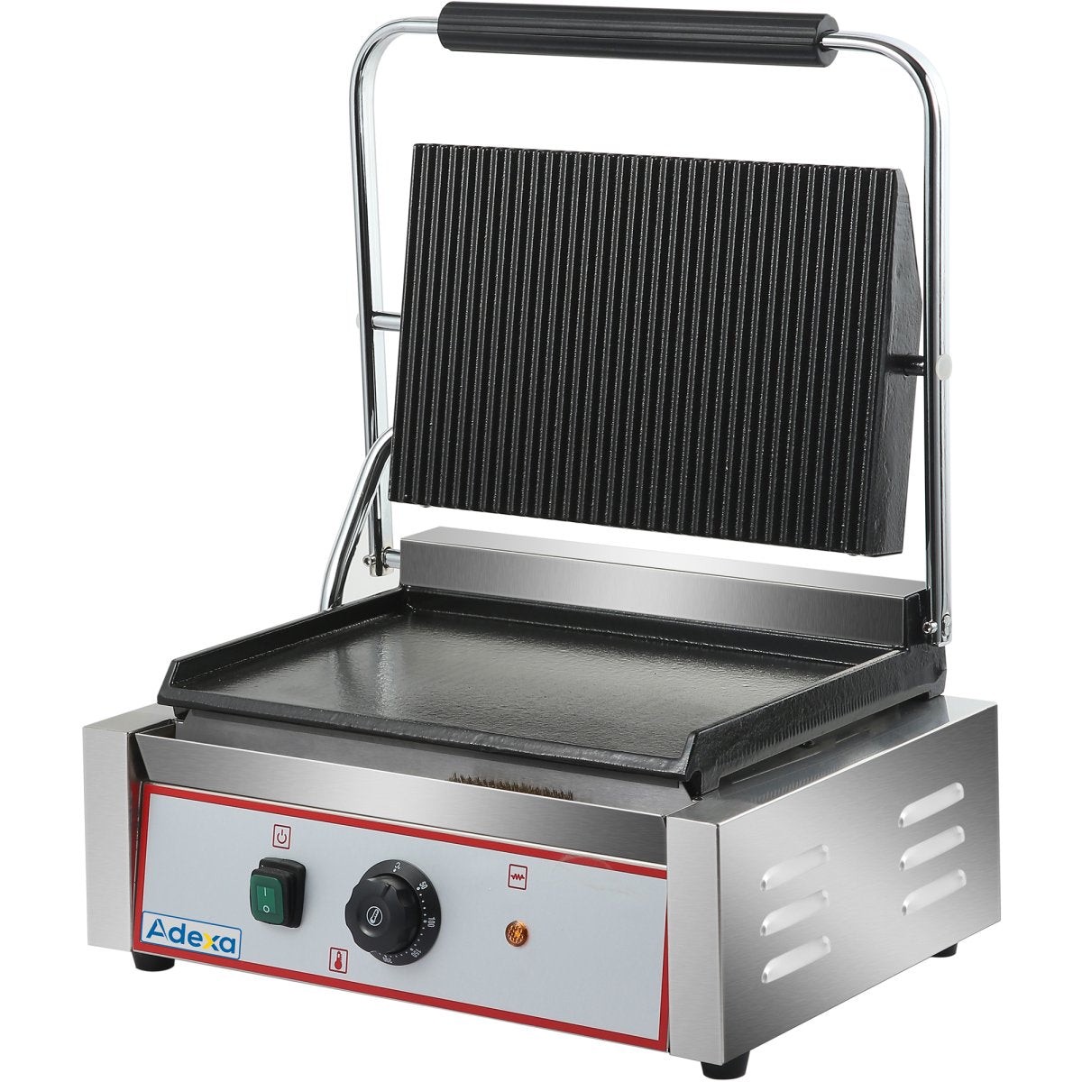 Heavy Duty Large Panini Contact grill Ribbed/Smooth 2.2kW | HEG811EA
