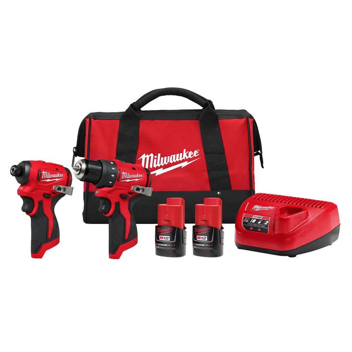 Milwaukee M12 12-Volt Lithium-Ion Brushless Cordless Subcompact Drill and Impact Driver Combo Kit