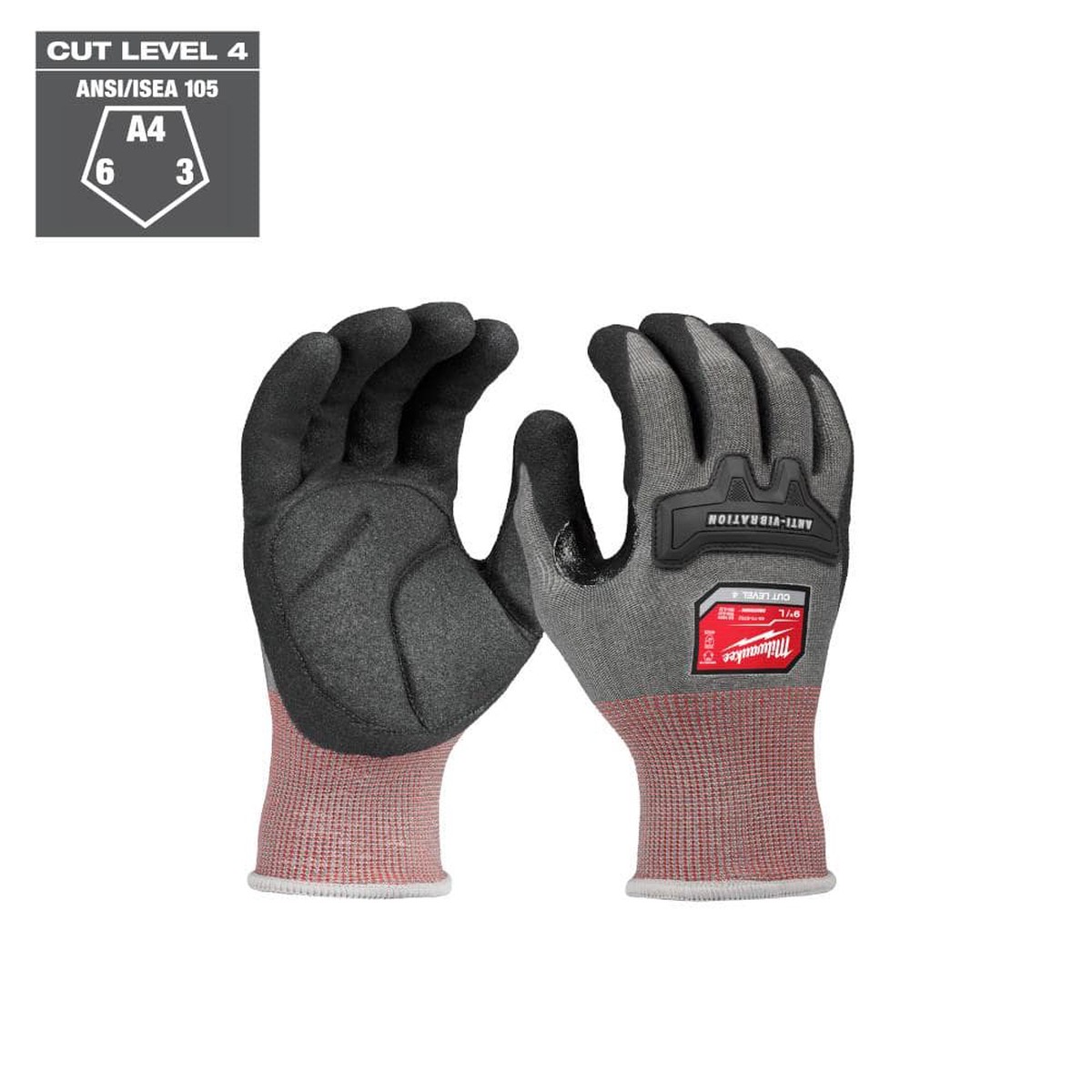 Milwaukee Medium Anti-Vibration Cut Level 4 High Dexterity Nitrile Dipped Glove