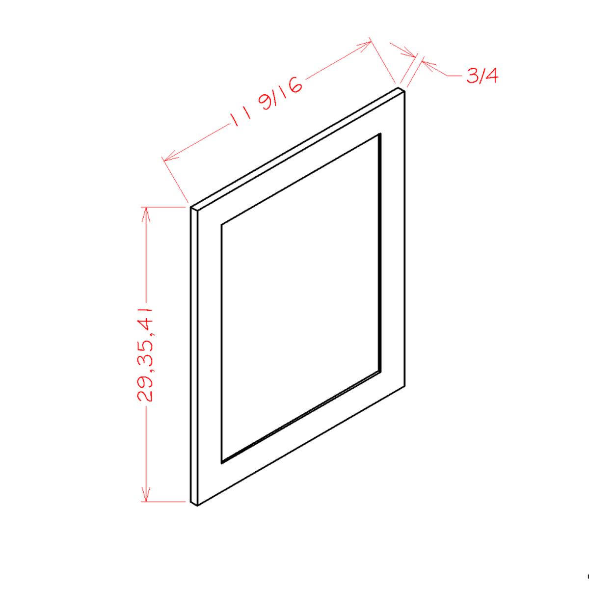 Rigby White 11-1/2"W x 17"H Wall Decorative Door Panel Pre-Assembled