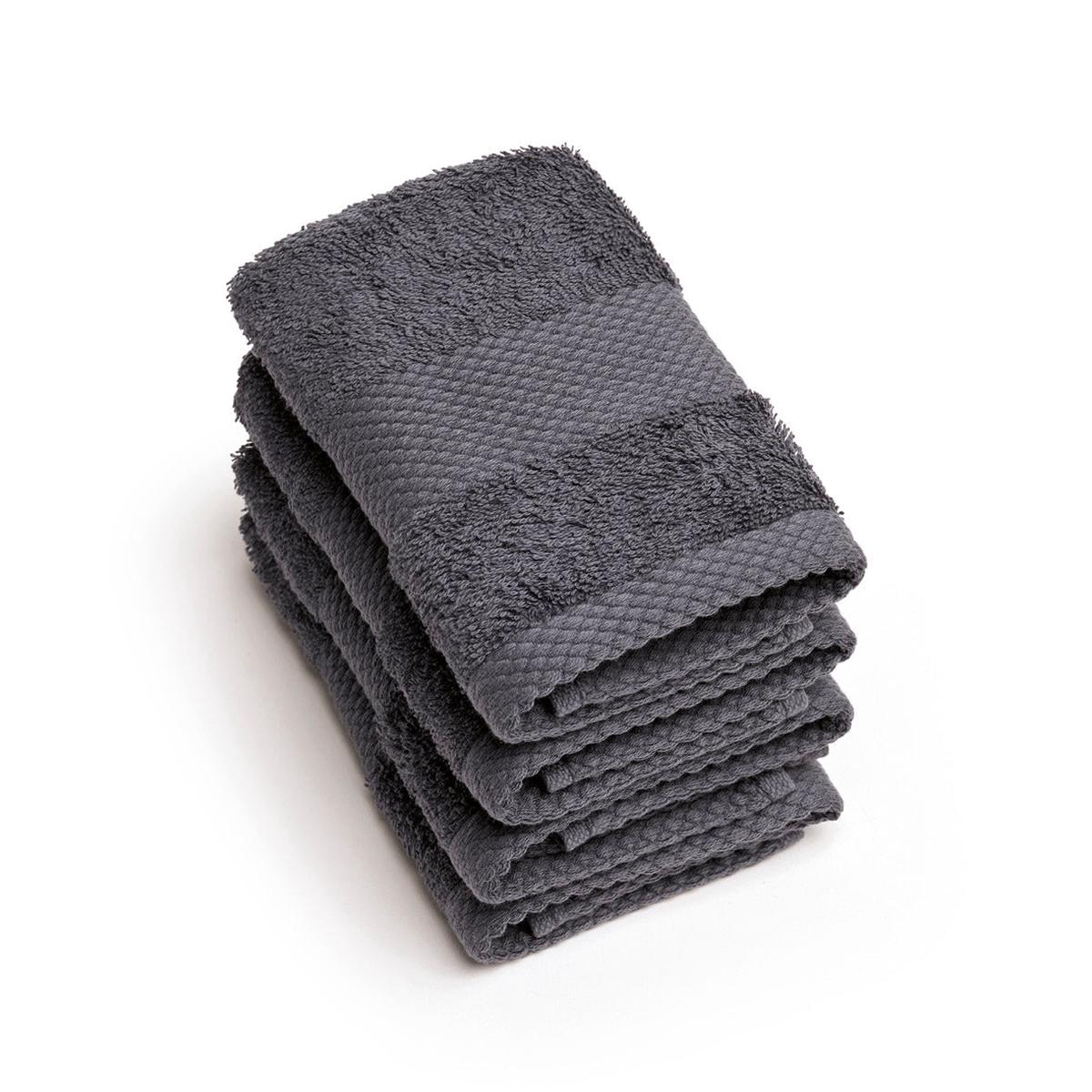Set of 4 guest towels - 4 x (30 x 30 cm) - Dark grey