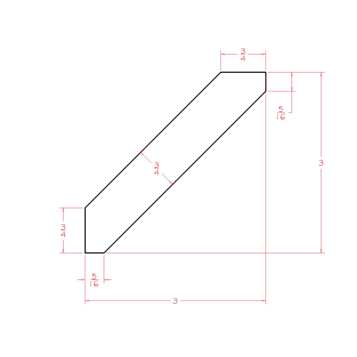 Shaker Cinder Large Angle Crown Moulding