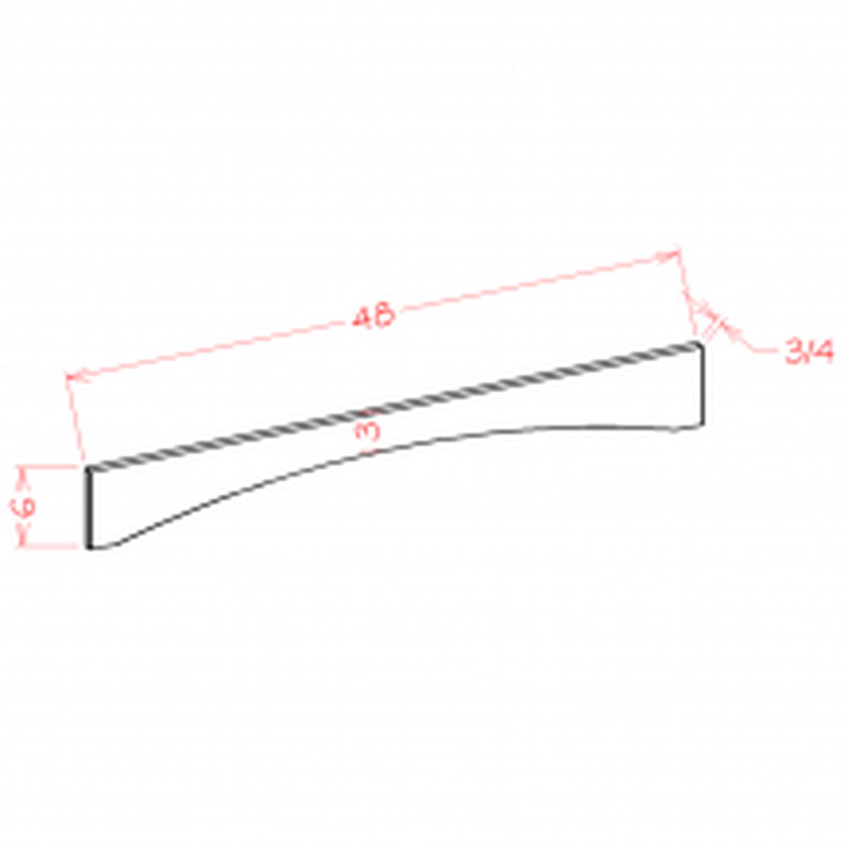 Shaker Grey Shaker 48" Arched Valance Pre-Assembled