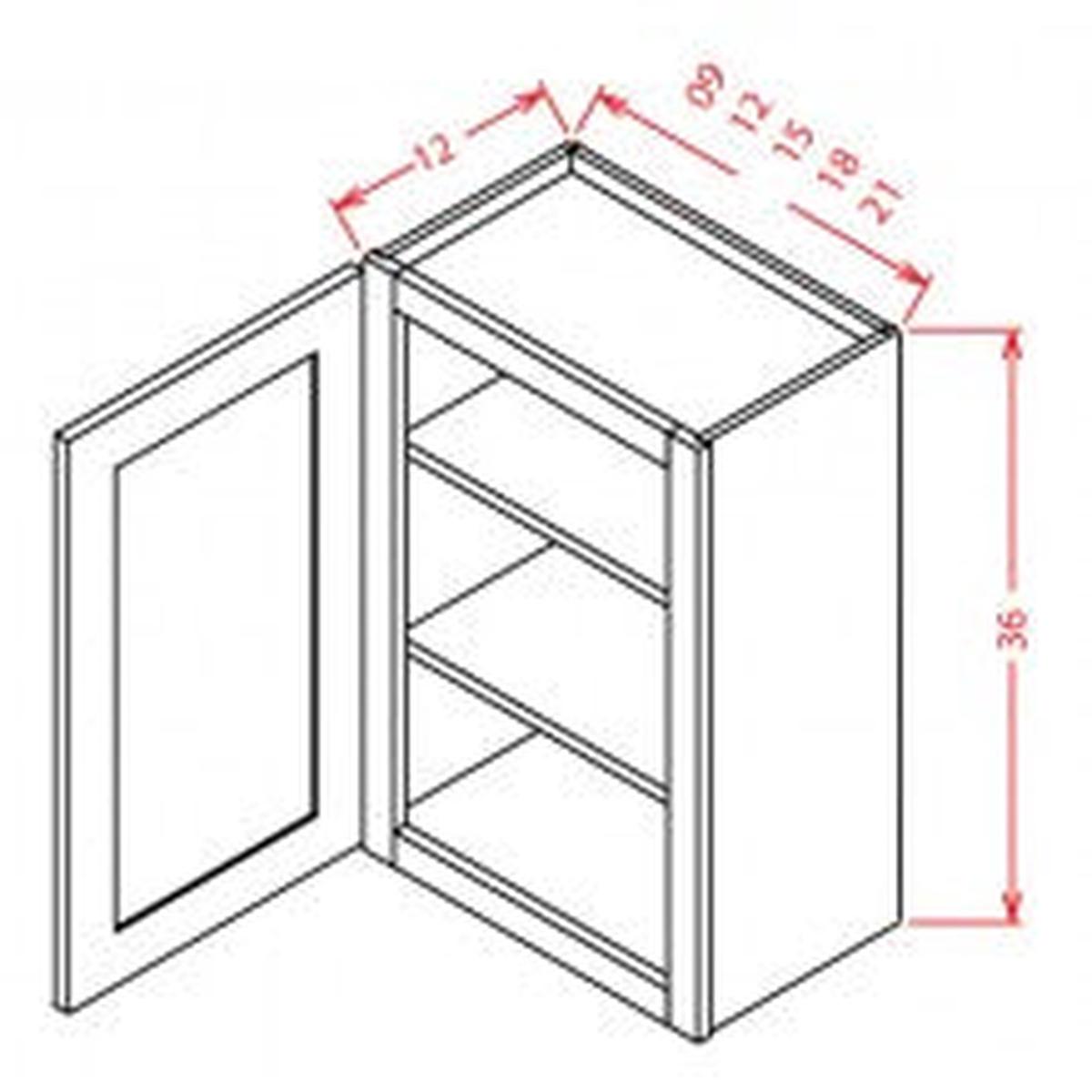Shaker White 9" W x 42" H Wall Cabinet
