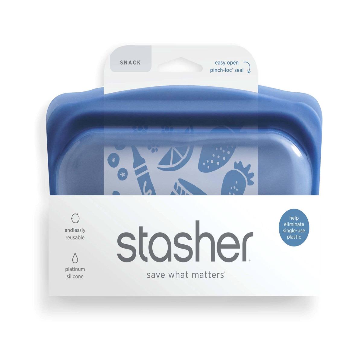 STASHER SNACK BAG: DEEP OCEAN