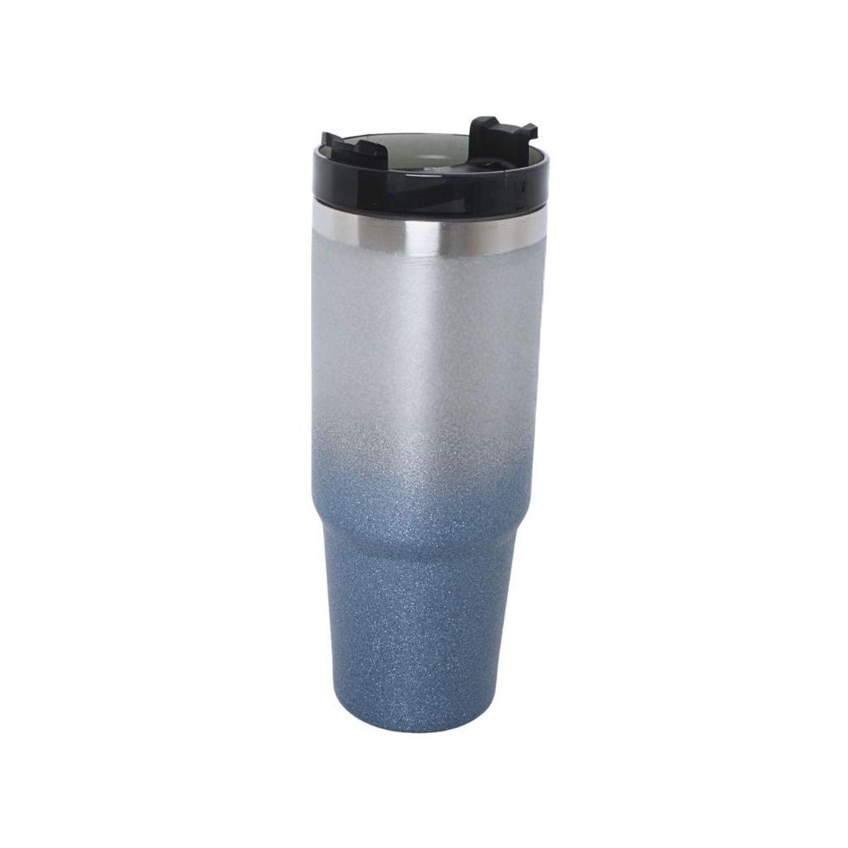 VACUUM FLASK GLITTER BLUE/SILVER A