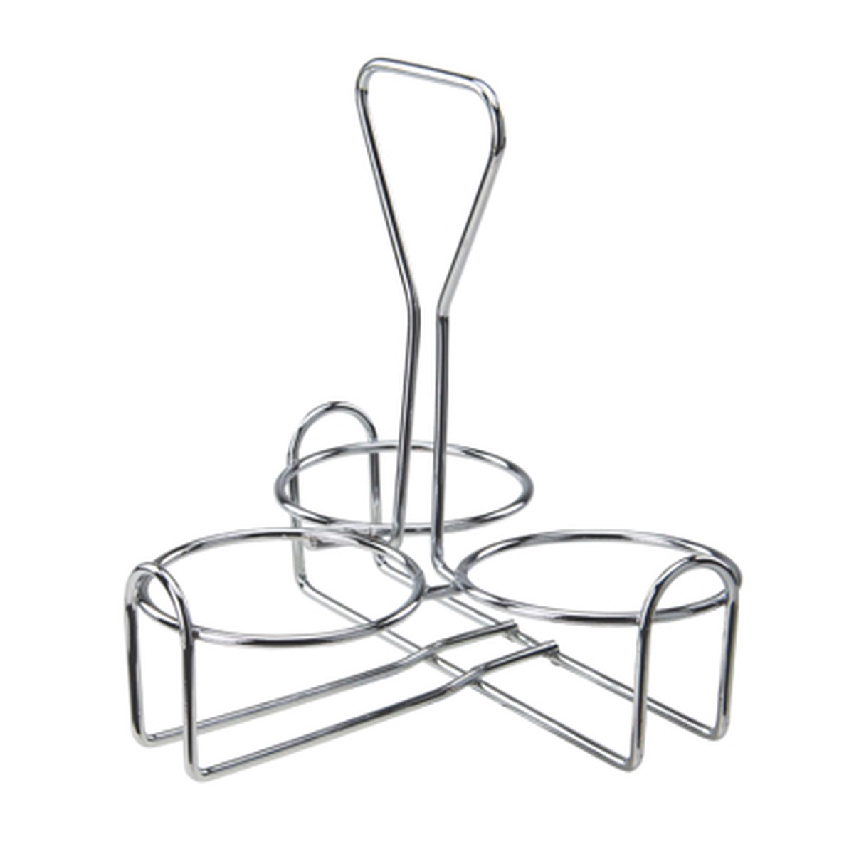 Winco WH-4 Condiment Jar Holder, 3 ring, fits CJ-7P and CJ-7G, chrome-plated wire