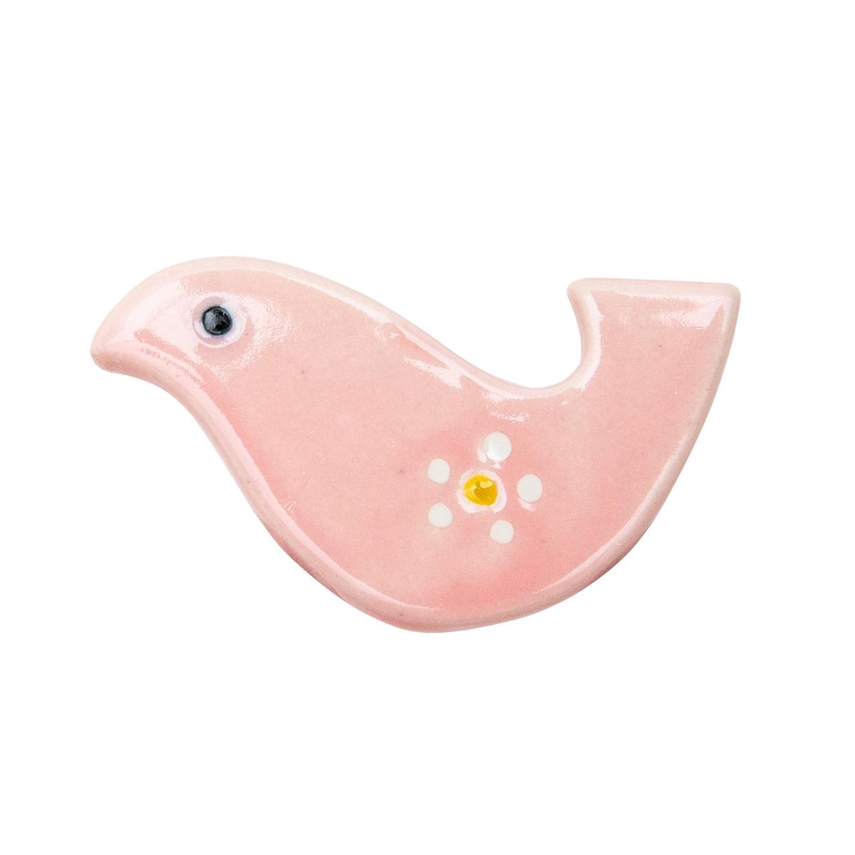 Brid-Shaped Flower Chopstick Rest - Pink