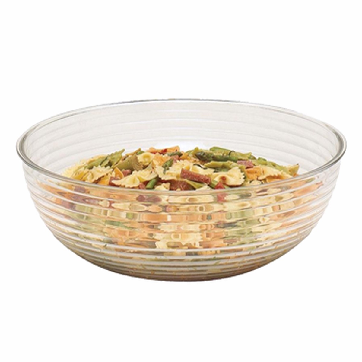 Cambro RSB10CW135 Camwear Bowl, 3.2 qt., 10 dia., round, ribbed, polycarbonate, clear, NSF