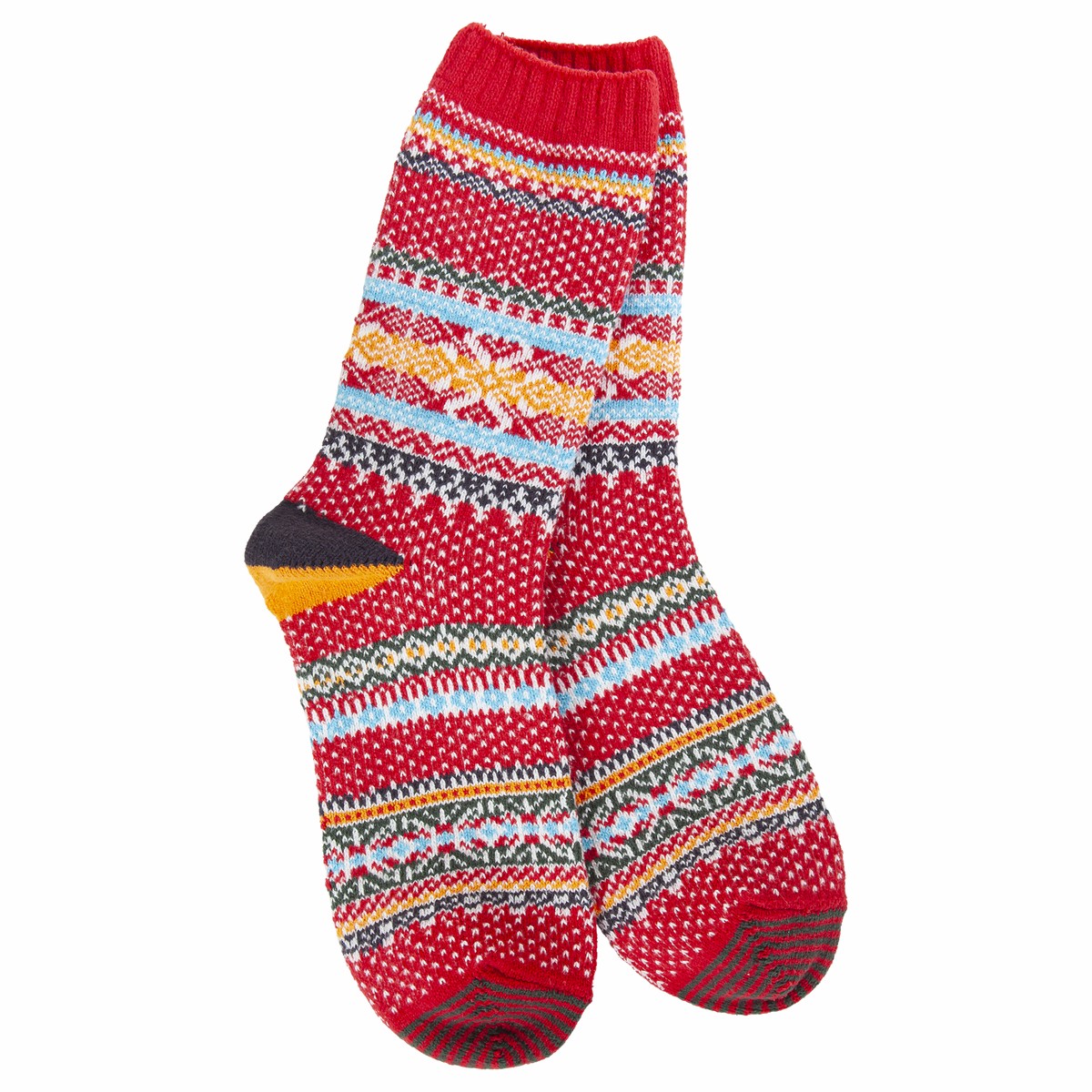 Crescent Sock Company - Weekend Seasonal Crew Socks, Red Multi
