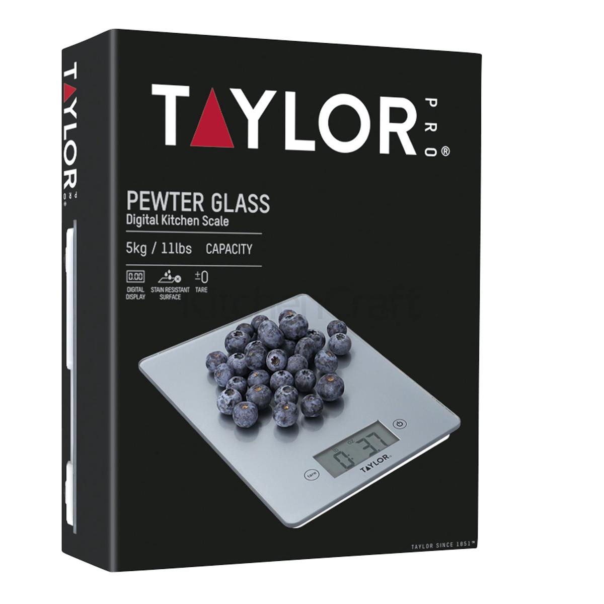 Digital Glass Kitchen Scales Pewter