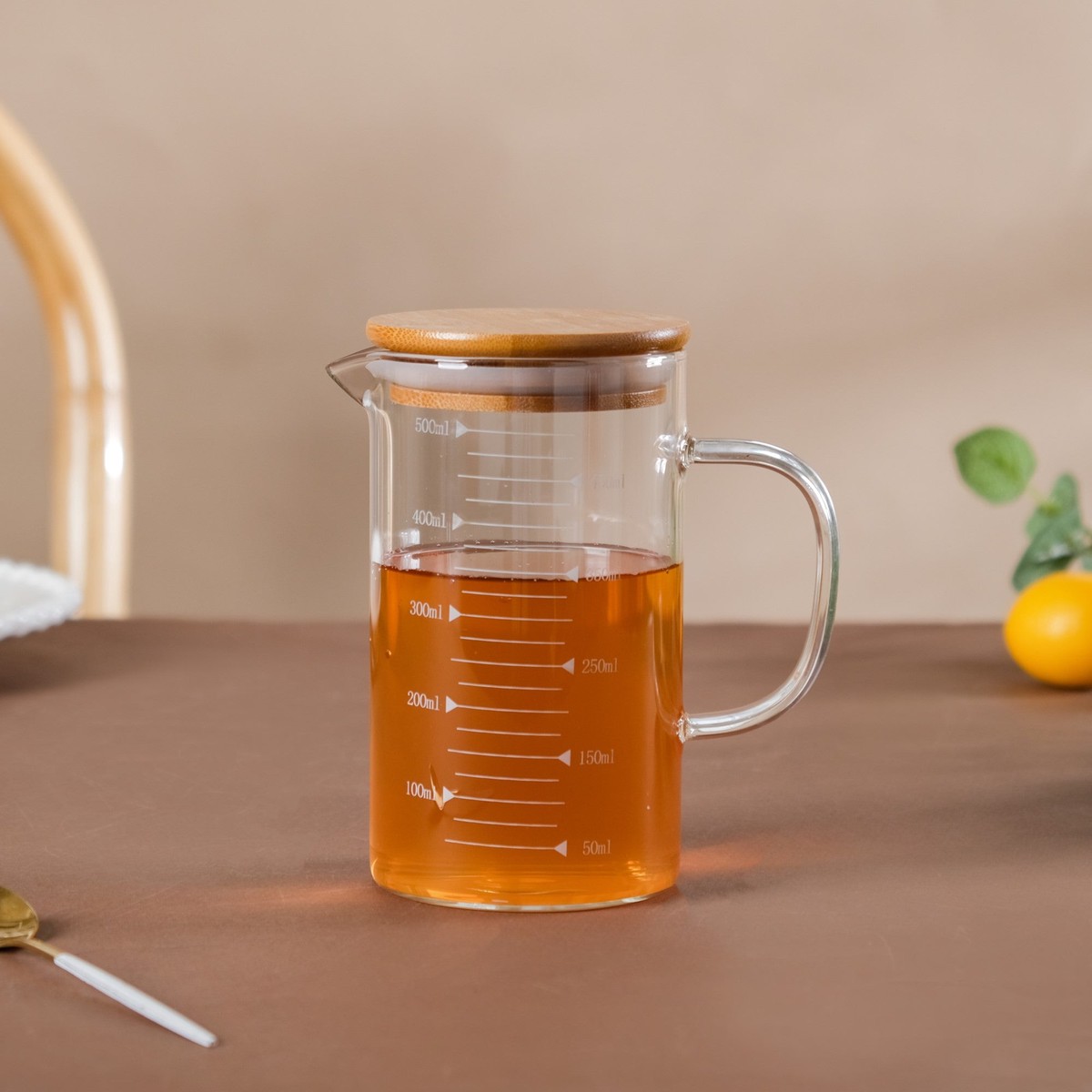 Glass Mug with Lid - Big
