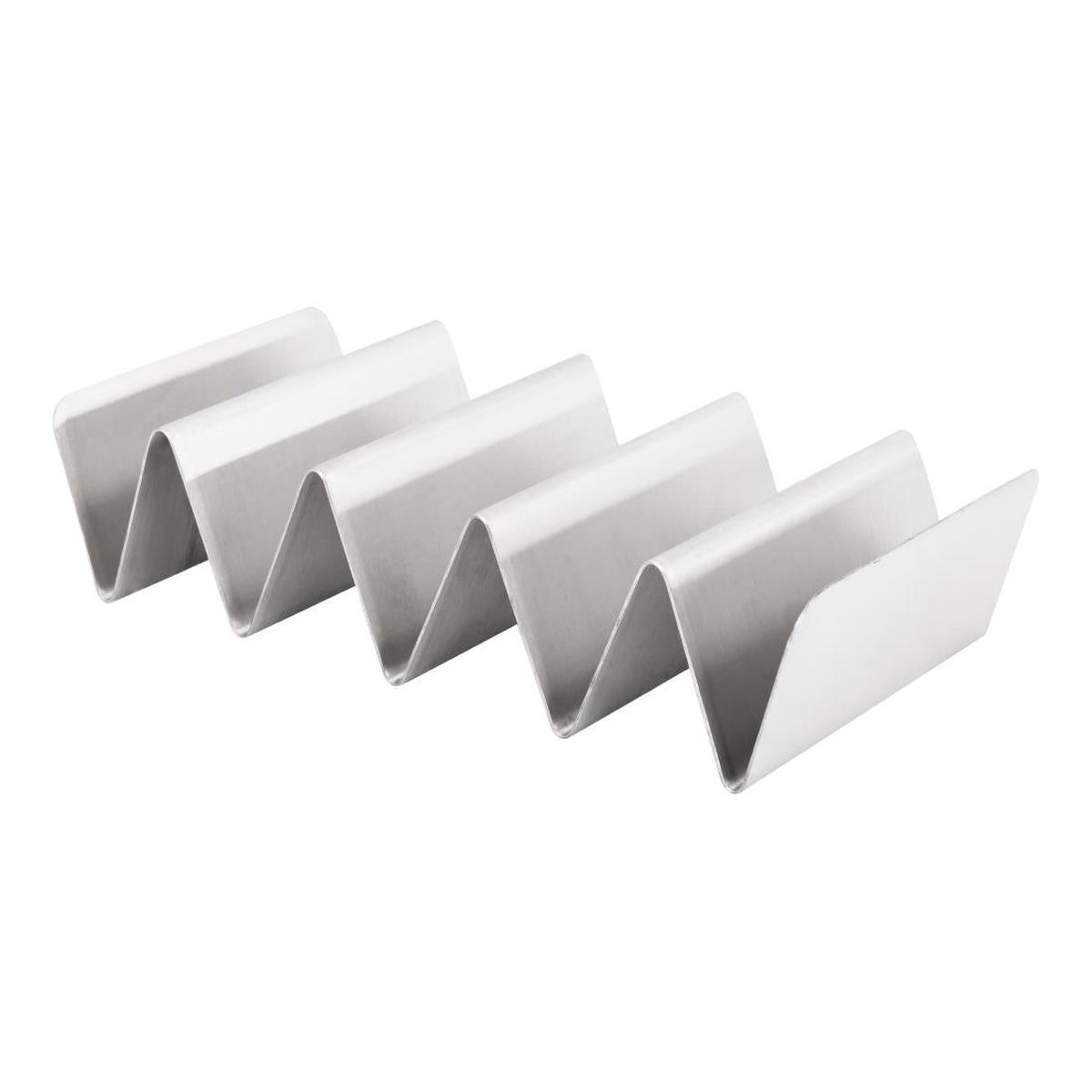 Olympia Stainless Steel Taco Holder (220(L)x115(W)x52(H)mm. Holds 4 tacos) PAS-FU282