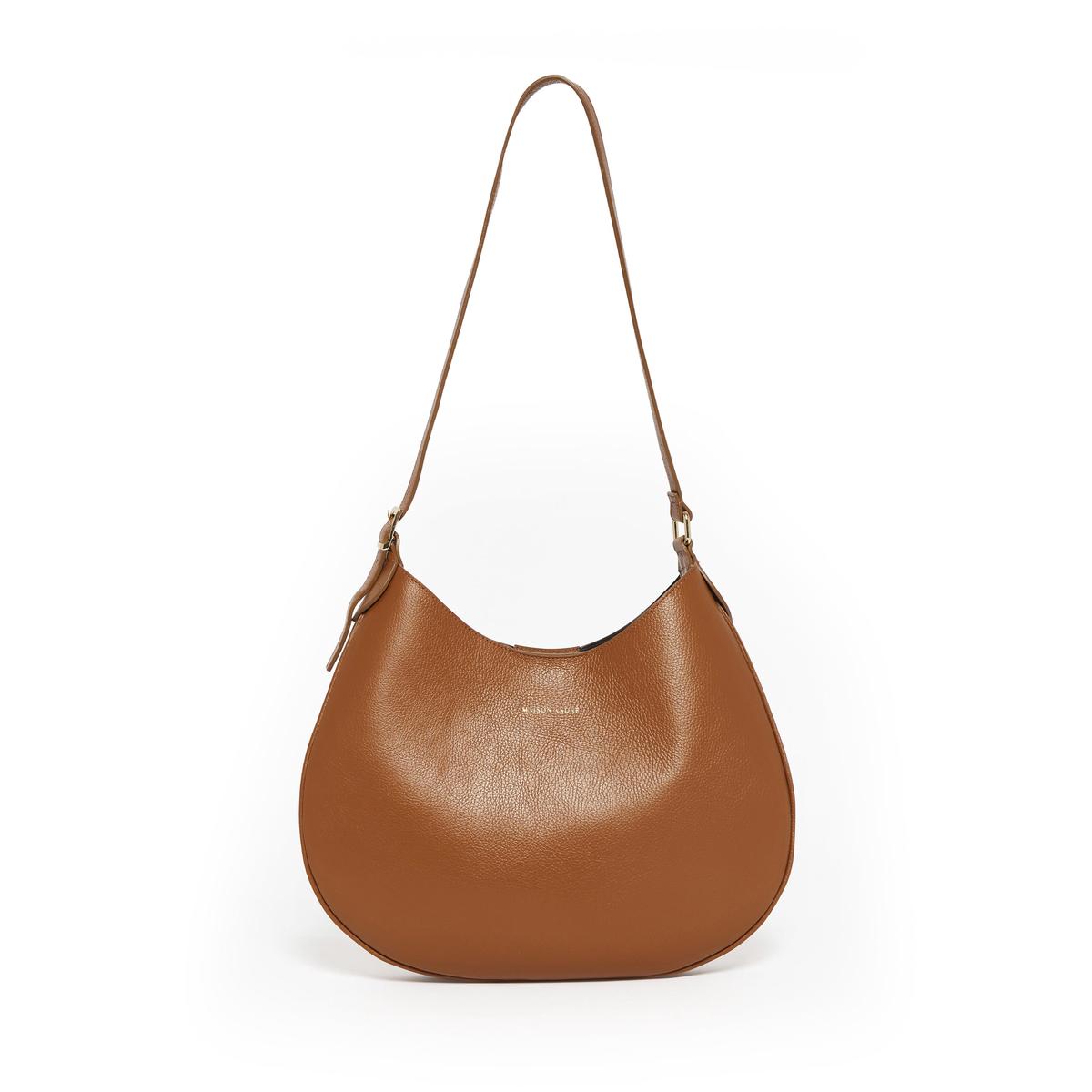 Sac port paule en cuir - Alma - Cognac