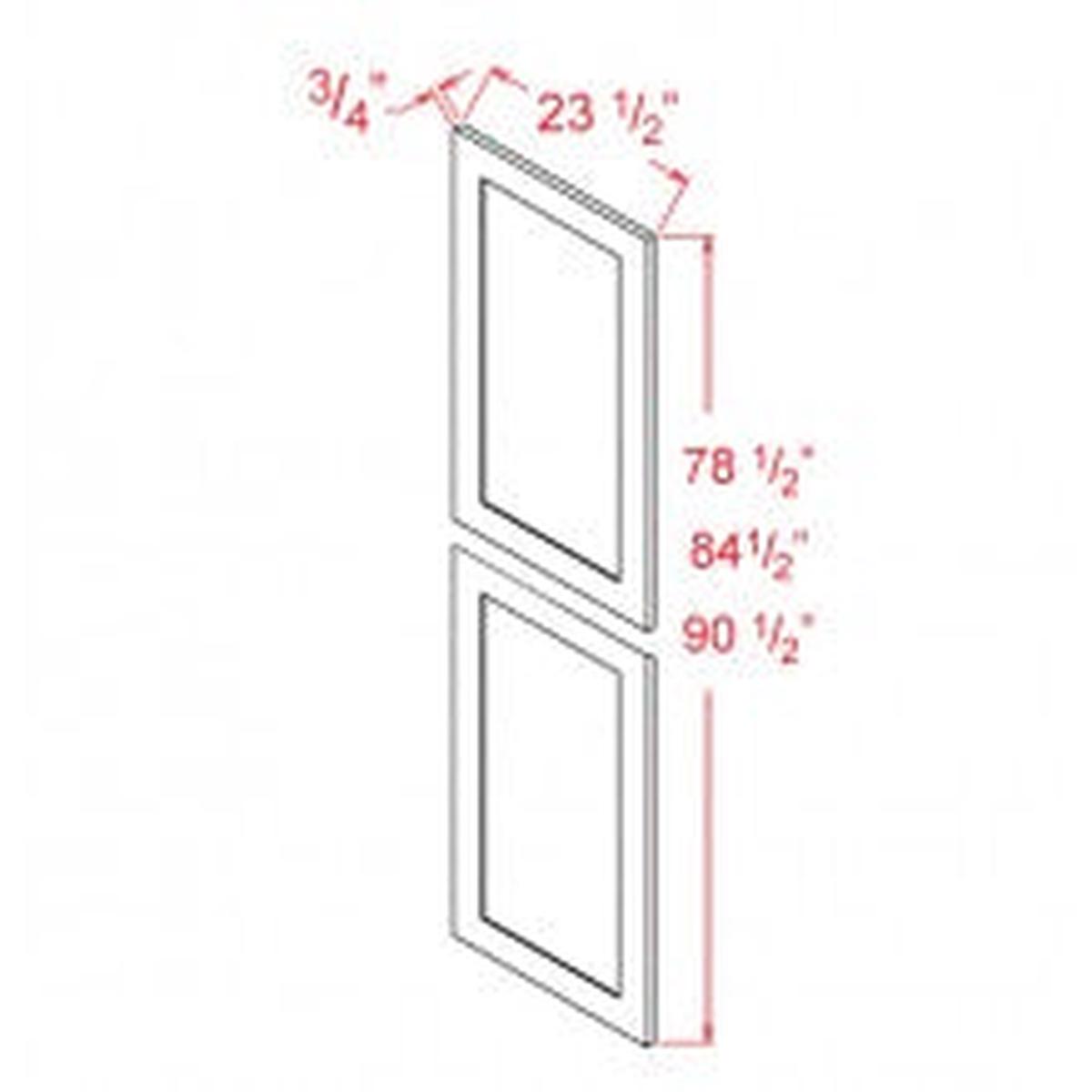 Shaker Navy Blue 23-1/2" W x 90-1/2" H Tall Decorative End Panel