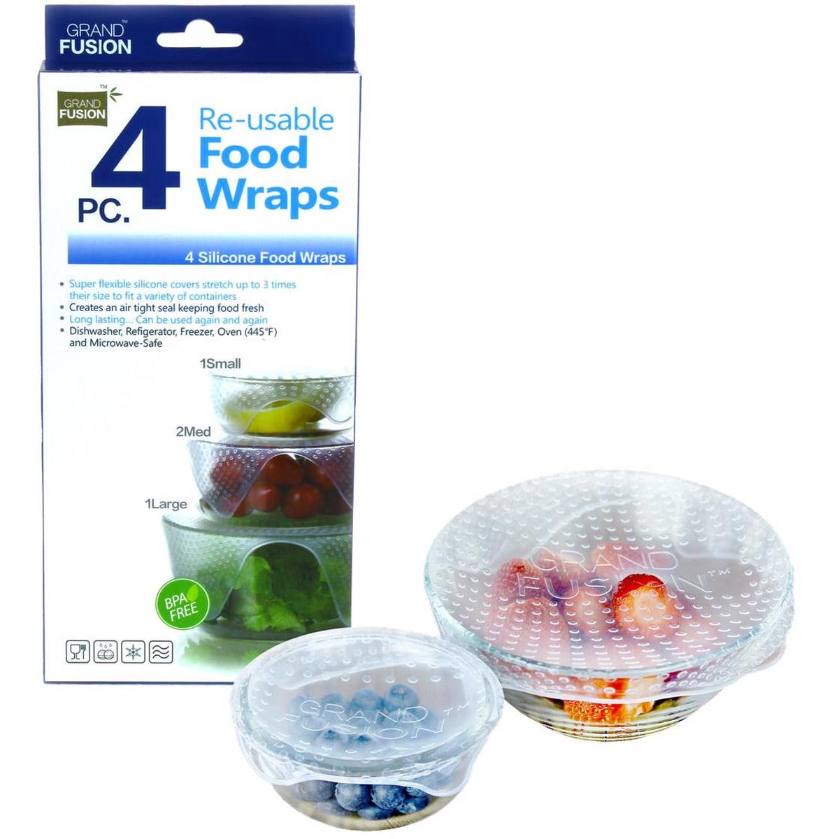 Silicone Food Wraps - Set 4