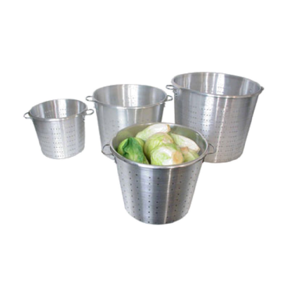 Town 38015 17 Inch Vegetable Colander 60 Quart Heavy Duty Aluminum with Riveted Handles