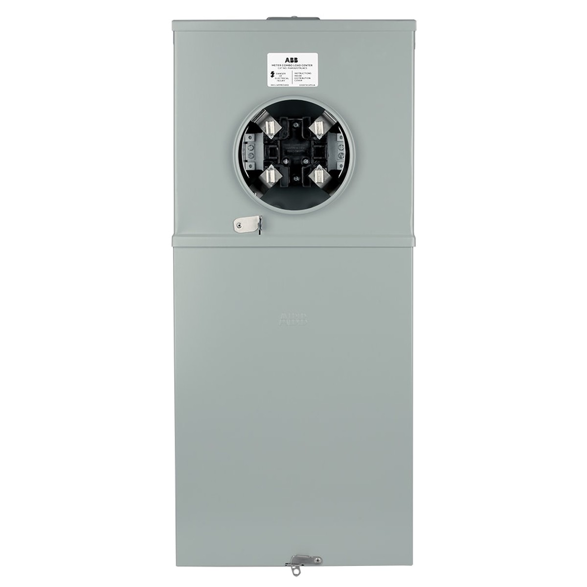 ABB ReliaHome 200-Amp 8-Space 16-Circuit Outdoor Main Breaker Meter Combo Plug-On Neutral Load Center - PAMS820TRLNCS