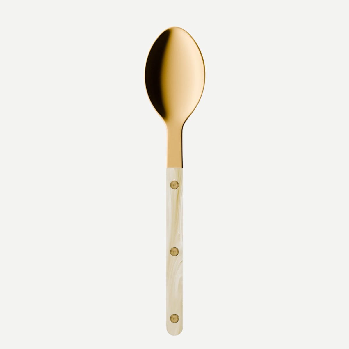 Bistrot Gold color Horn, Faux Horn - Soup spoon