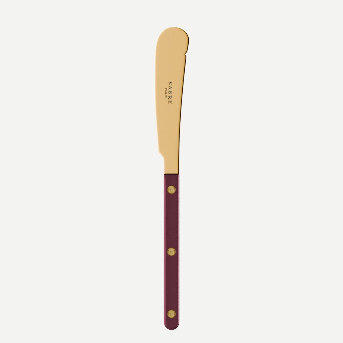 Bistrot Gold color Pearly, Aubergine - Butter knife
