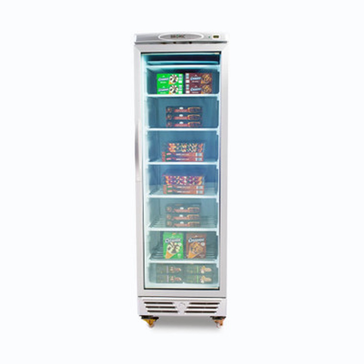 Bromic UF0374S Upright Display Freezer 300L 1 Door Flat Glass