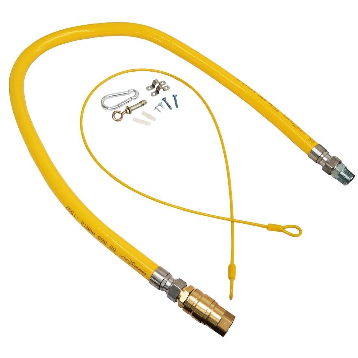 Connect2Gas Braided Quick Release Gas Hose 3/4"x1000mm - AN795