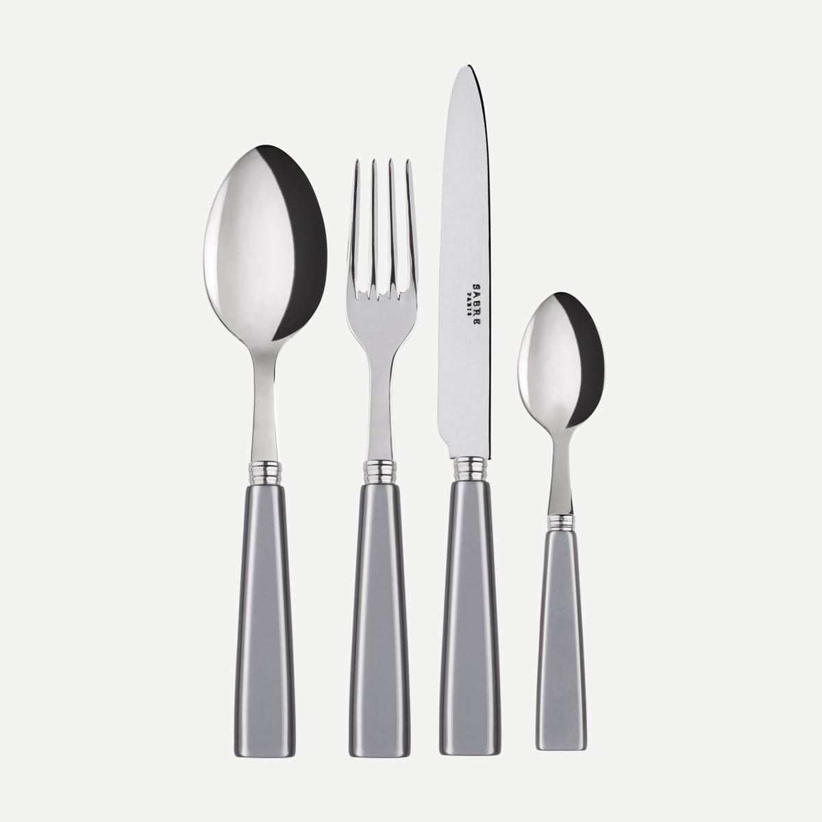 Icne, Grey - 24 pieces cutlery set