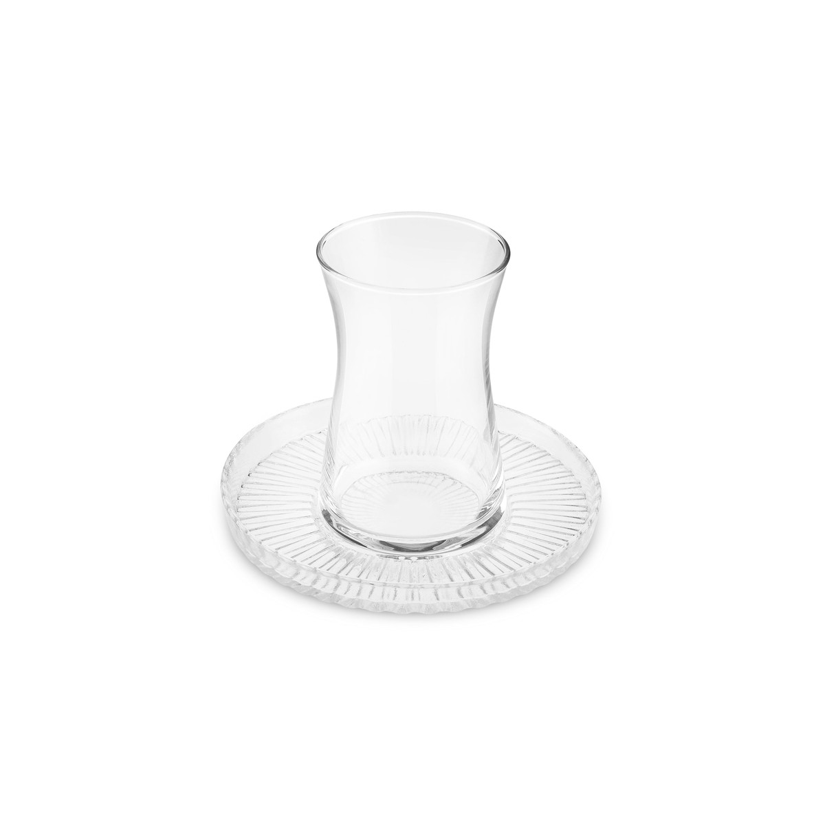 Karaca Lily Glass Saucer, 12cm, Clear