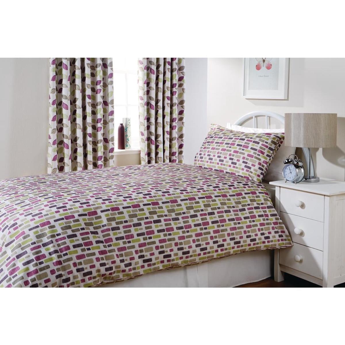 Mitre Essentials Florence Pebble Duvet Cover Damson - GU365