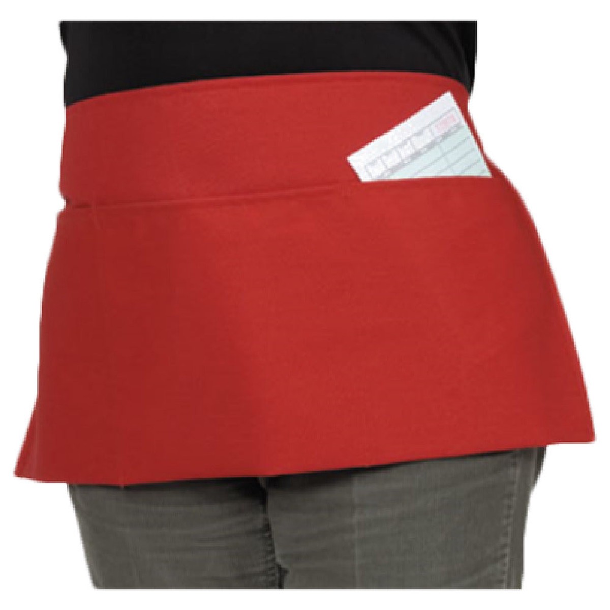 Royal Industries RWA 432 R PKT Waist Apron 3 Pockets Poly Cotton Blend