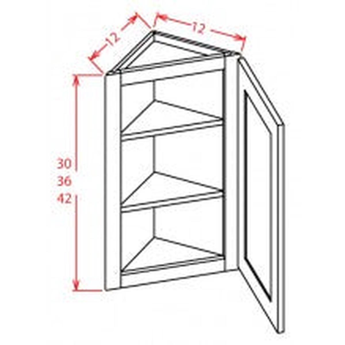 Shaker Honeycomb 12" W x 30" H Angle Wall Cabinet