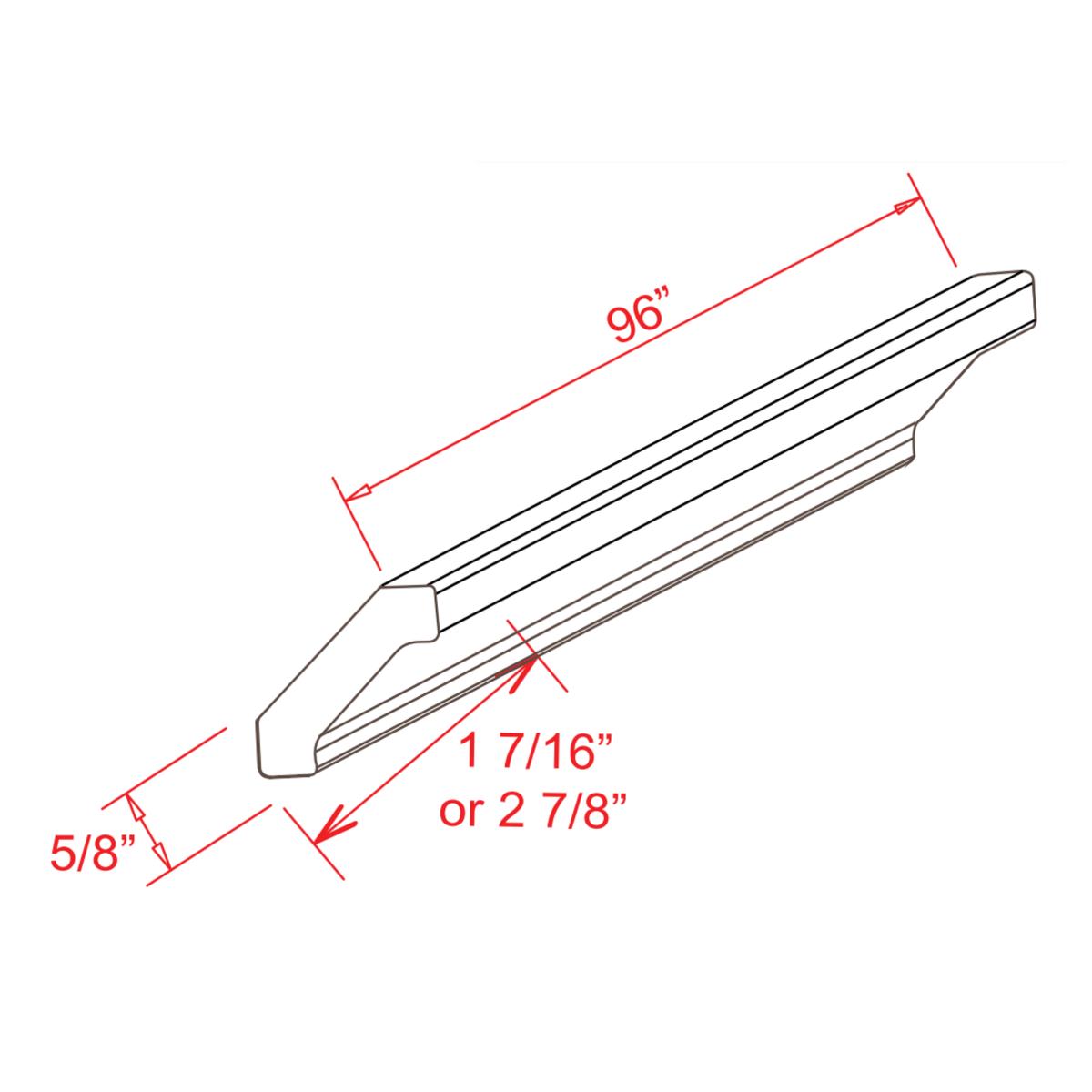 Slim Shaker Aberdeen Green Crown Moulding - 96"W x 2-7/8"H x 2-7/8"D Pre-Assembled