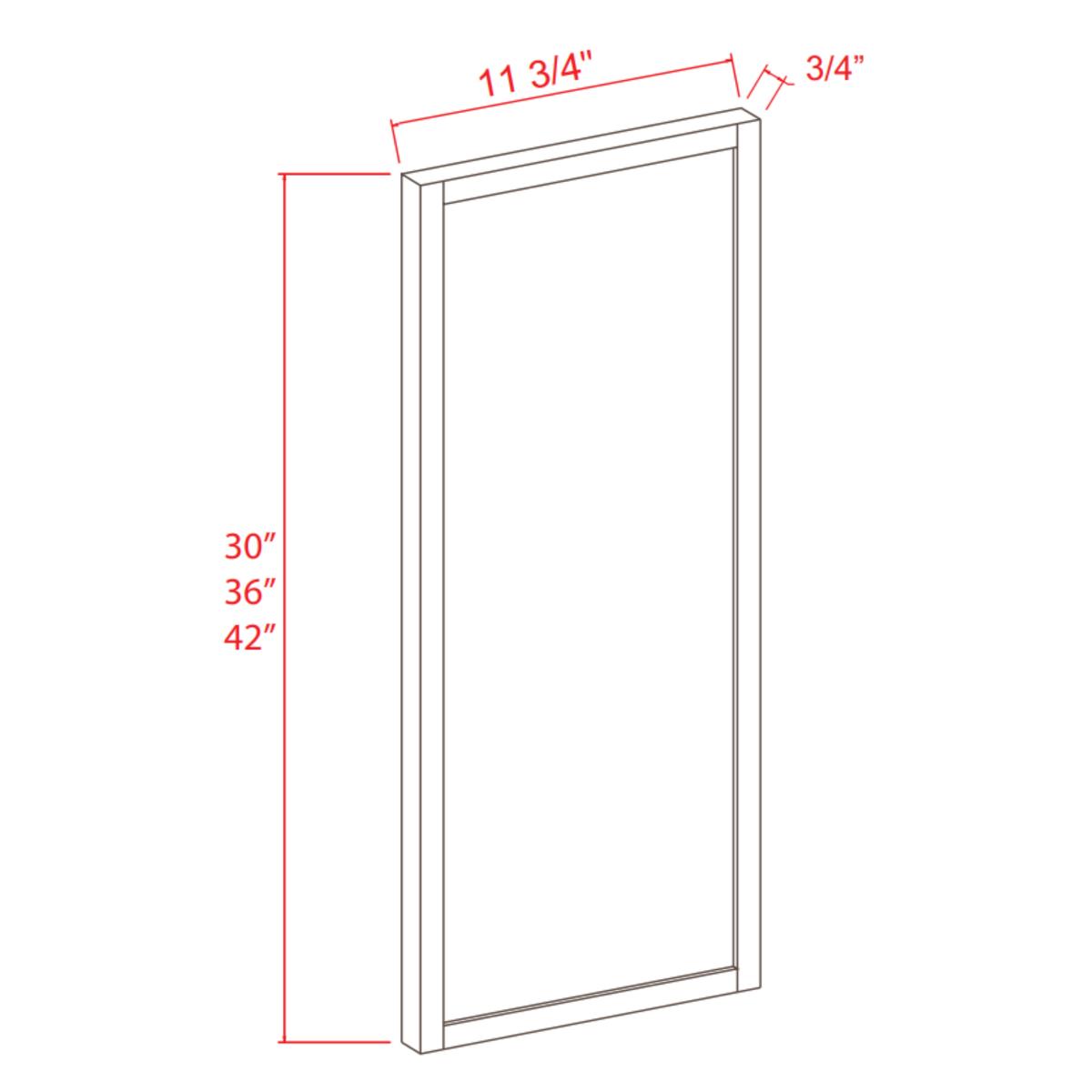 Slim Shaker White Dove Wall Decorative Door Panel - 11 1/2"W x 41"H