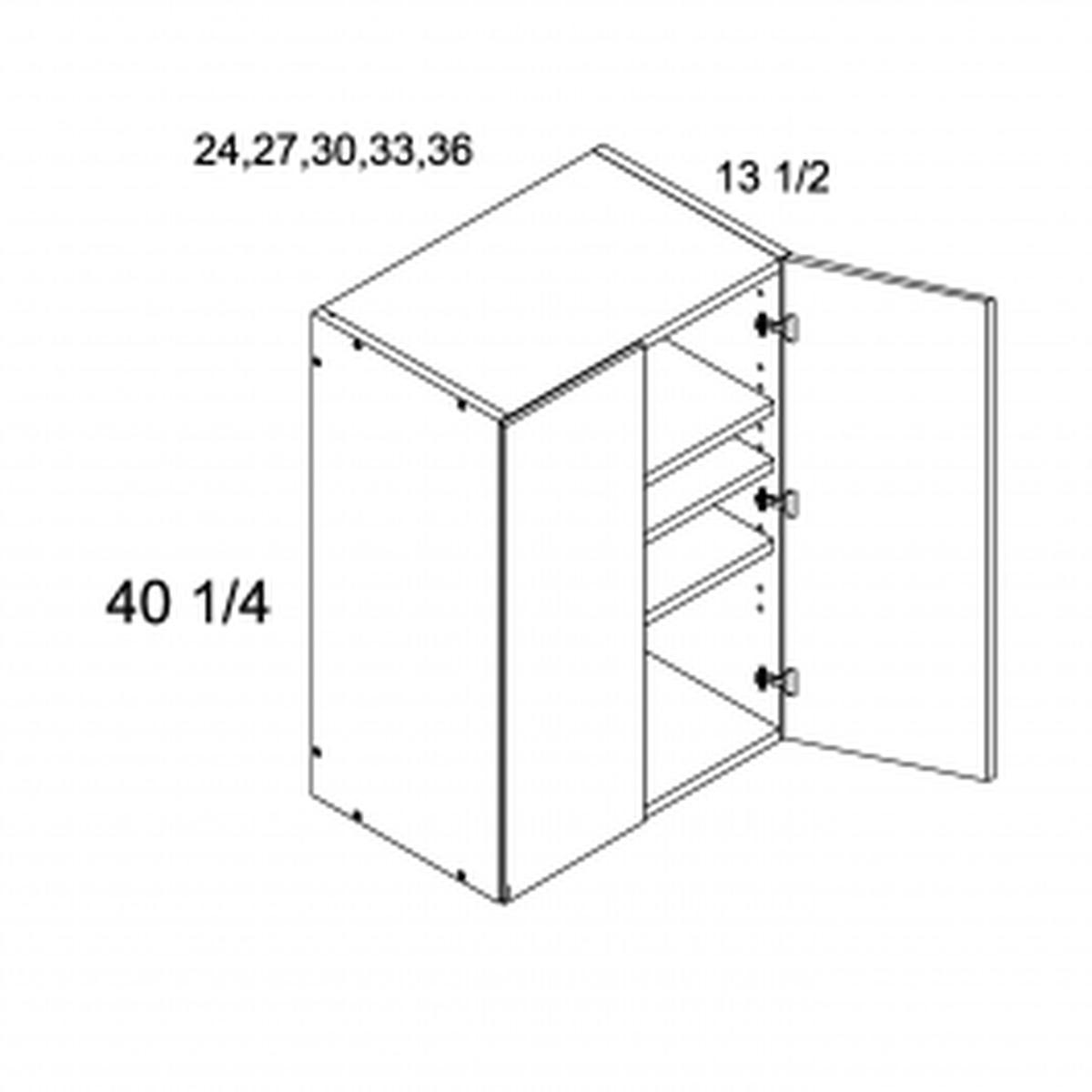 Torino Grey Wood 33"W x 40 1/4"H x 13.5"D Two Door Wall Pre-Assembled
